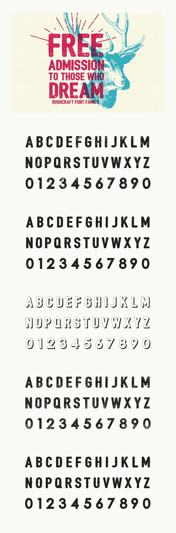 Bushcraft font family