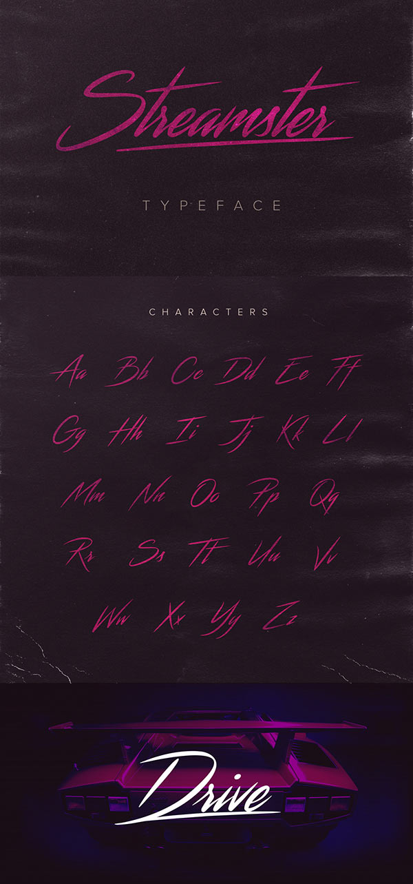 Streamster Typeface free