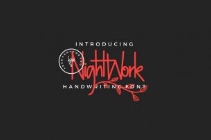 Nightwork is a free font with soft and feminine handwriting style.
